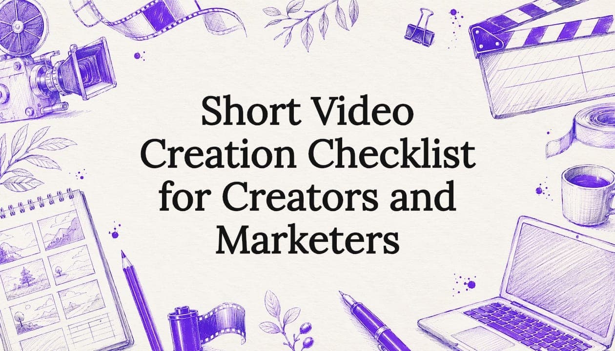 Short Video Creation Checklist for Creators and Marketers