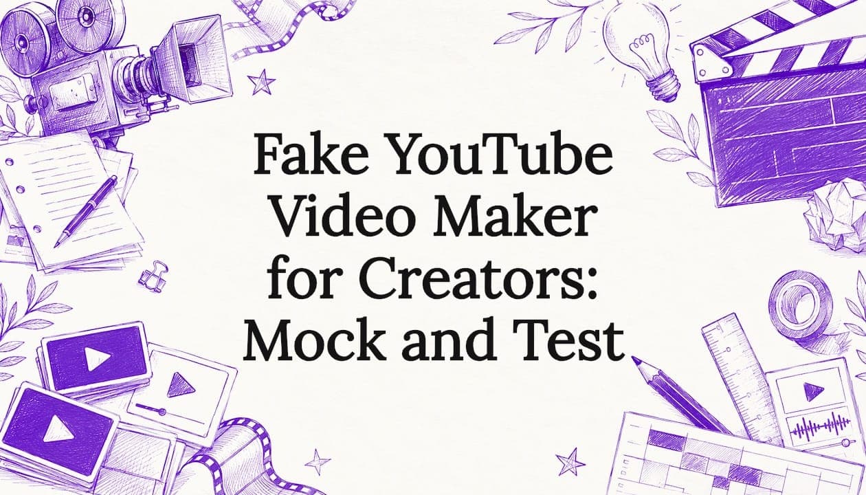Fake YouTube Video Maker for Creators: Mock and Test